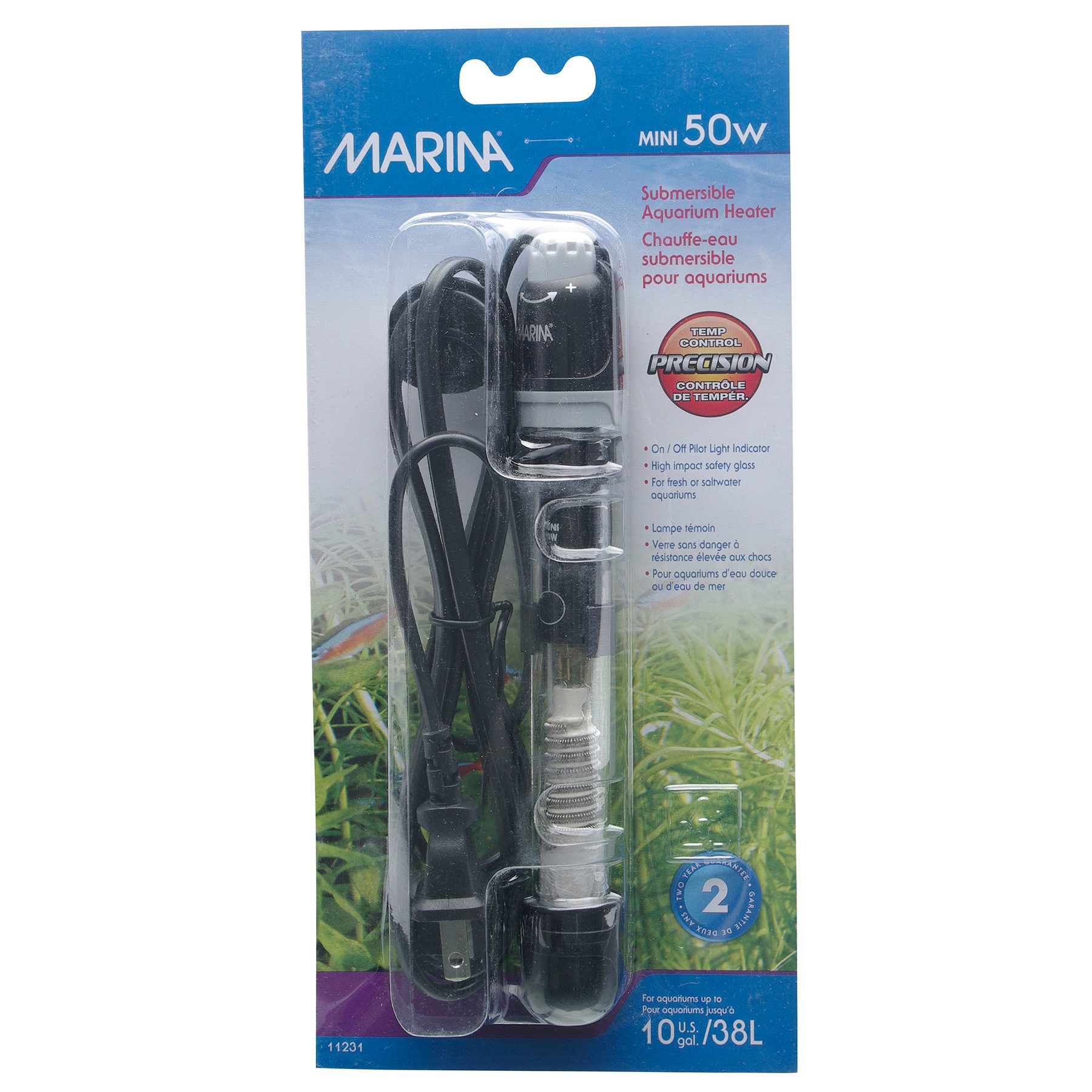Chauffe-eau submersible Marina, mini, 50 W, 15 cm (6 po)