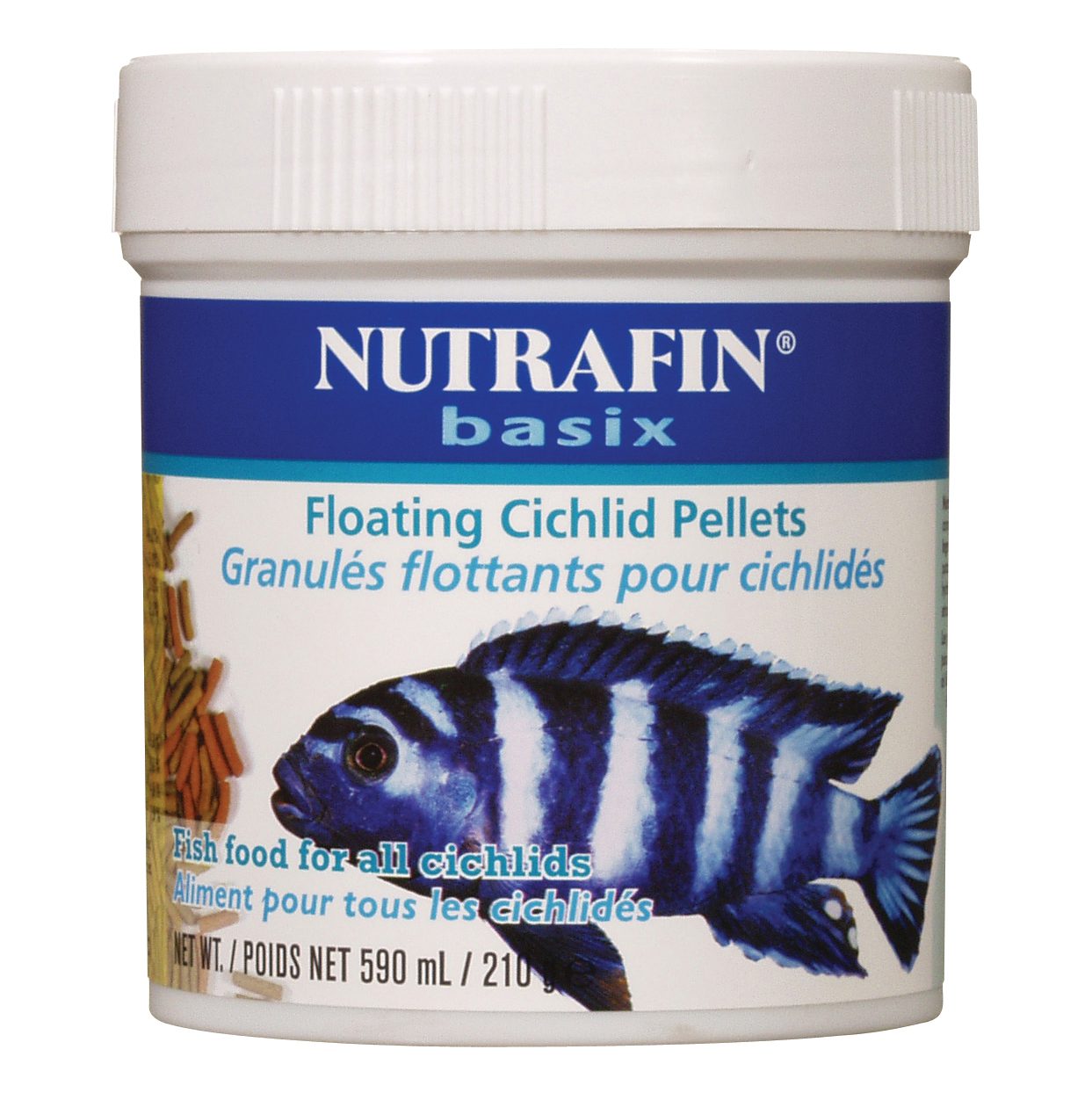 Granulés flottants Nutrafin basix pour cichlidés, 210 g (7,4 oz)