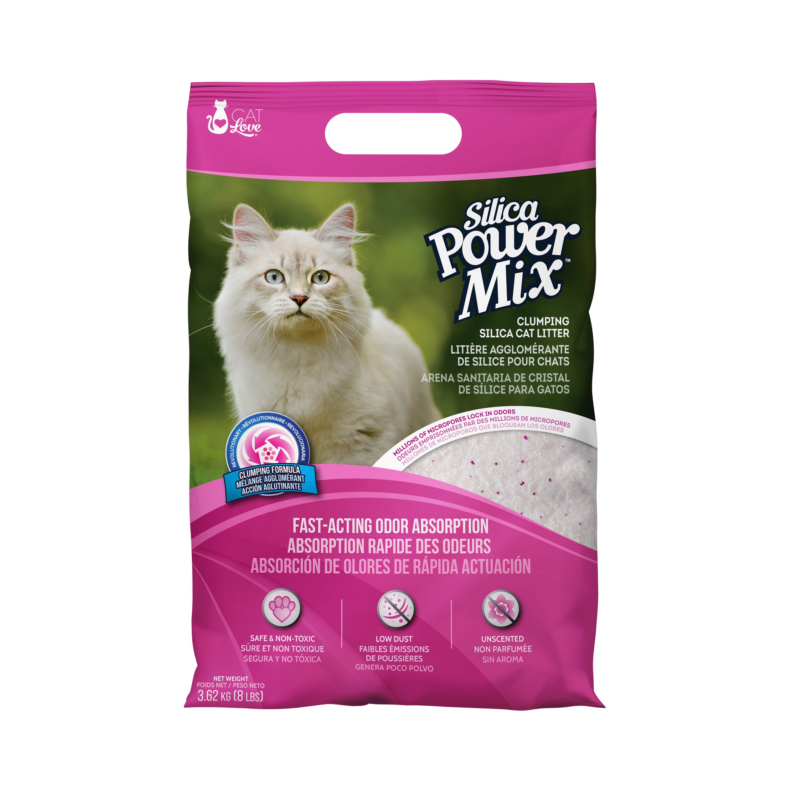 Cat Love Power Mix Clumping Silica Cat Litter - 3.62 kg (8 lbs)